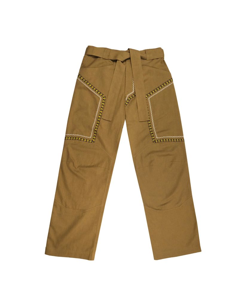 BHUTAN COTTON CAMEL PANTS