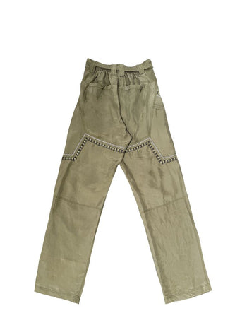 BHUTAN SILK KHAKI PANTS