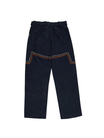 BHUTAN SILK NAVY PANTS