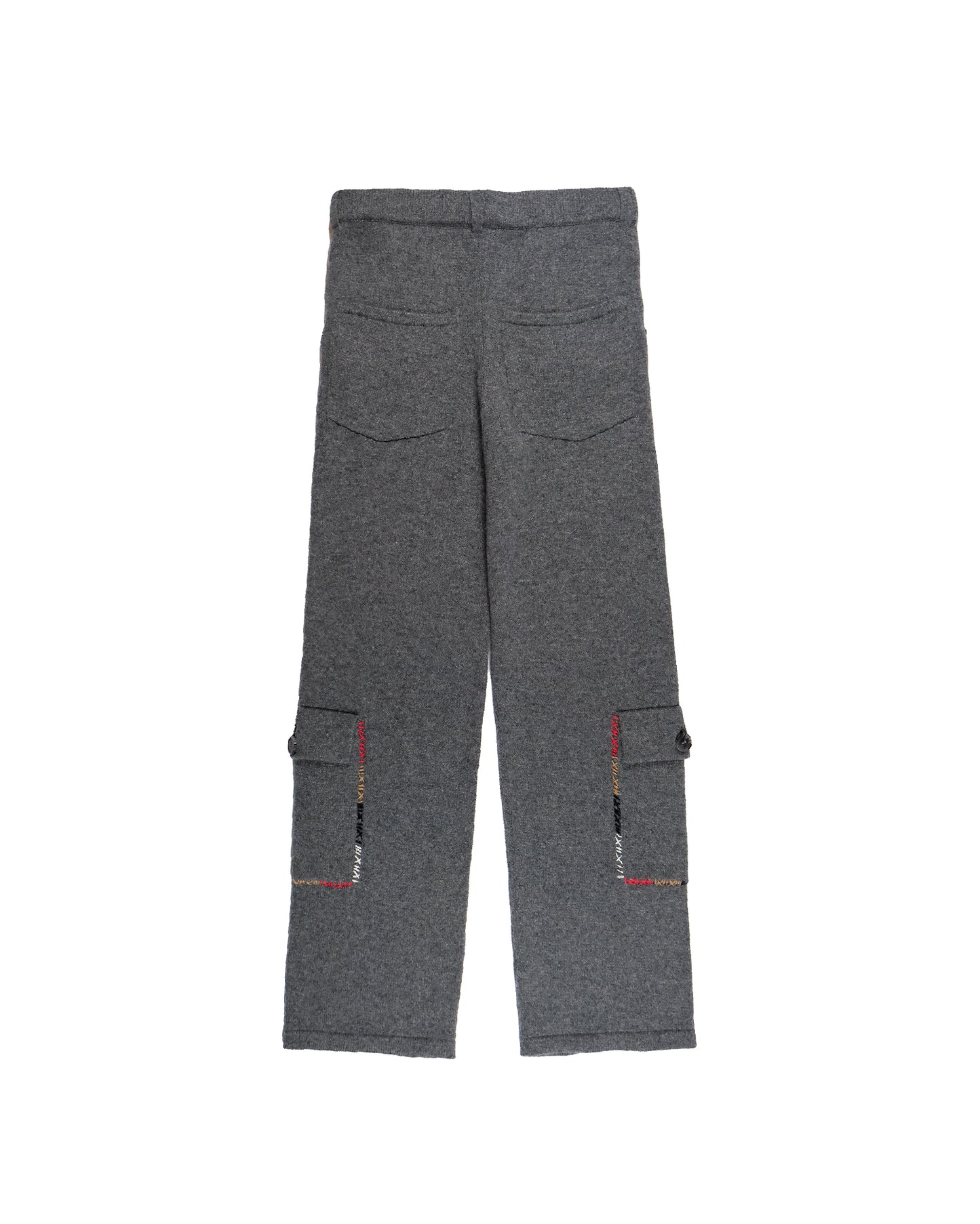 CARGO CASHMERE PANTS - GREY