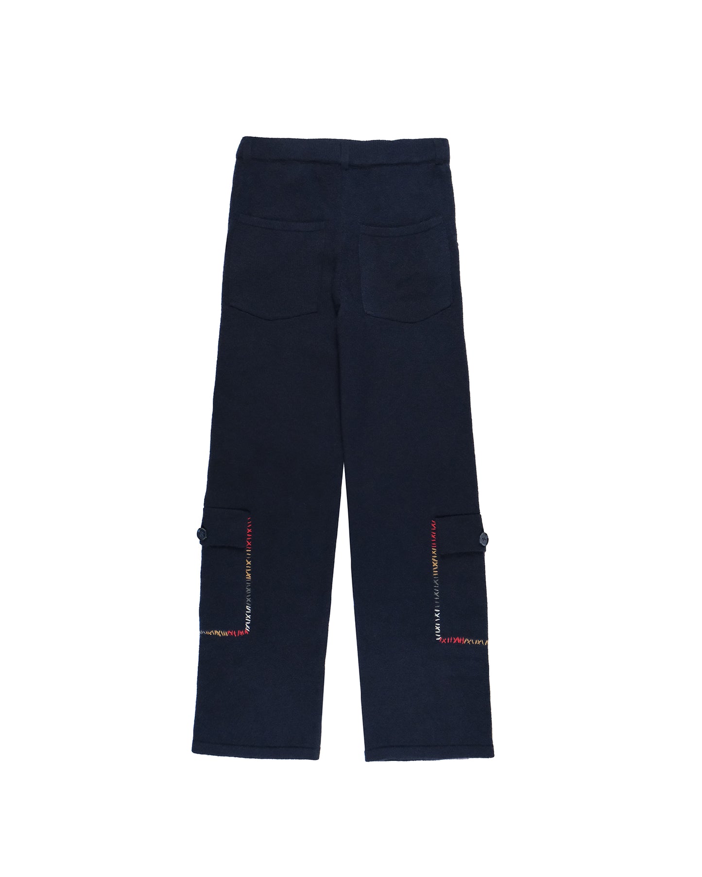 CARGO CASHMERE PANTS - NAVY