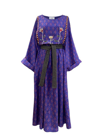 DEVA PURPLE SILK DRESS