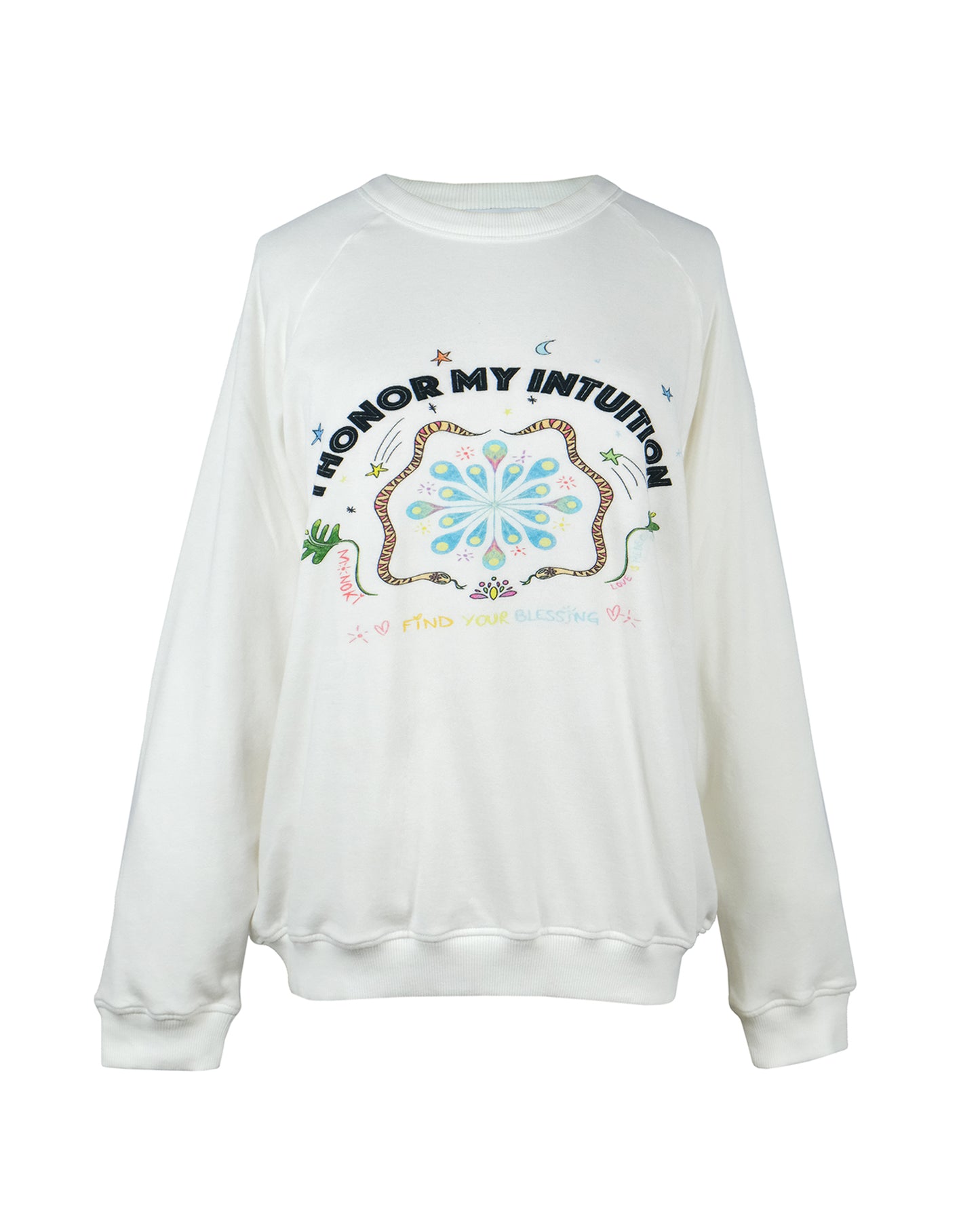 HONOR MY INTUTION SWEATSHIRT - OFF WHITE