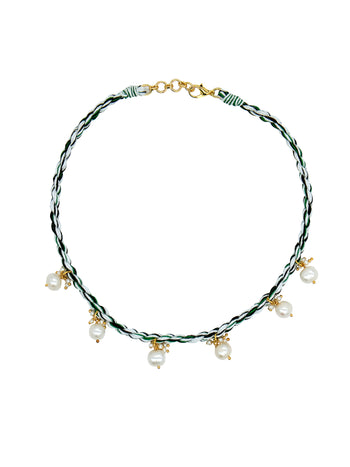 PEARL JAM CHOKER - GREEN WHITE