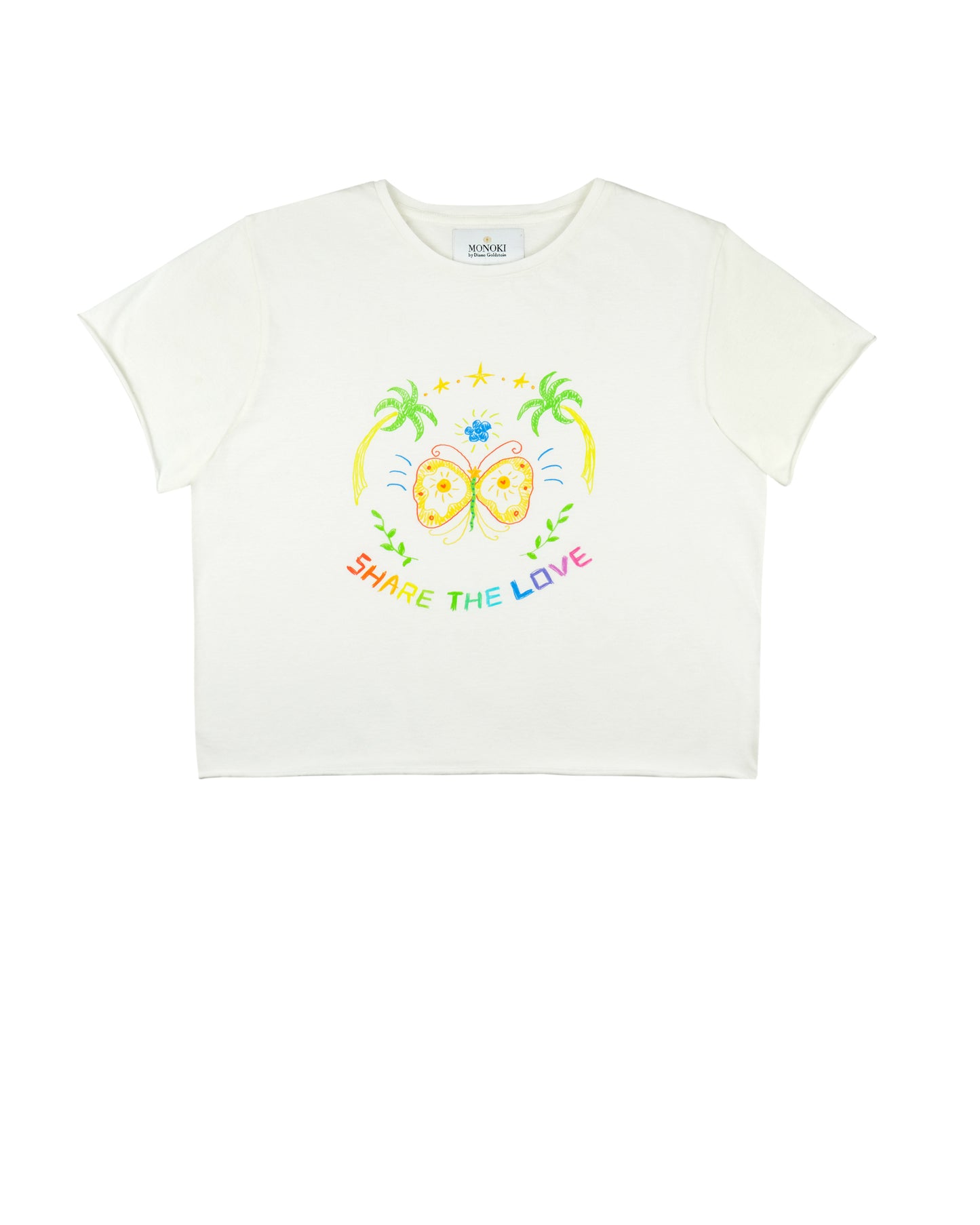 SCRIBBLE SHARE THE LOVE WHITE TEE SHIRT